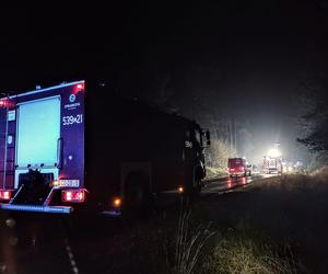 Tragiczny wypadek pod Świeciem. Auto 31-latka stanęło w płomieniach! Mężczyzna nie miał szans