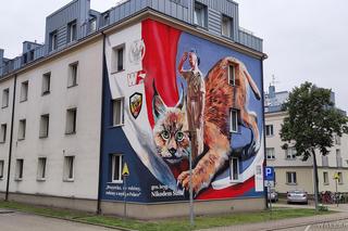 W Białymstoku postał nowy mural. Przedstawia generała i rysia