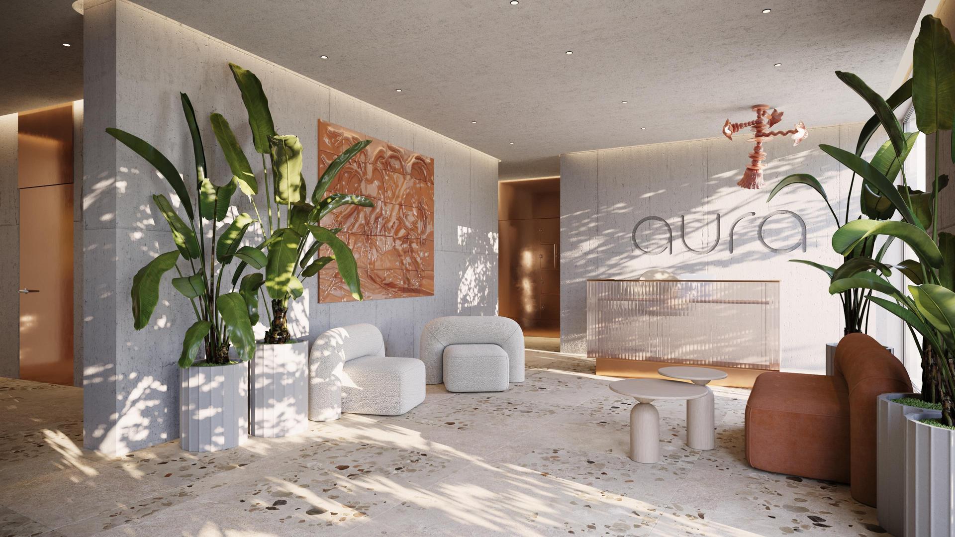 Wizualizacja wnętrz aparthotelu Aura w Poznaniu 