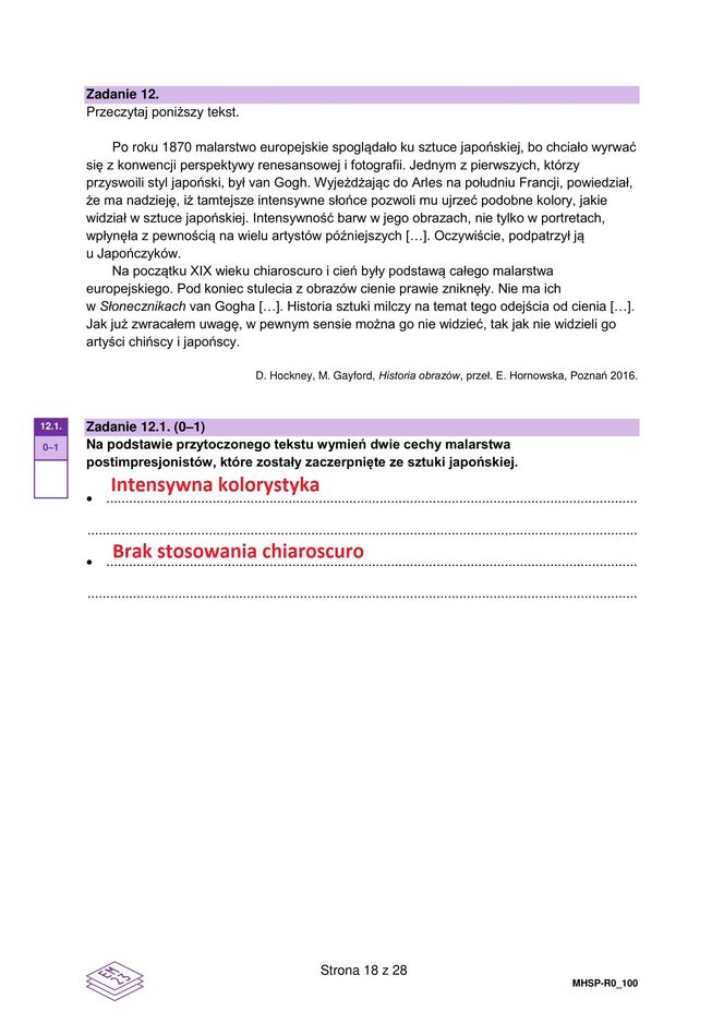 Matura 2025 historia sztuki - odpowiedzi do arkusza CKE 14.05.2025 - Formuła 2023