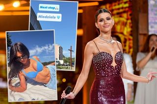 Roxie Węgiel dzień święty święci. Najpierw sesja w bikini, potem msza! A wieczorem duet z... Anną Jantar