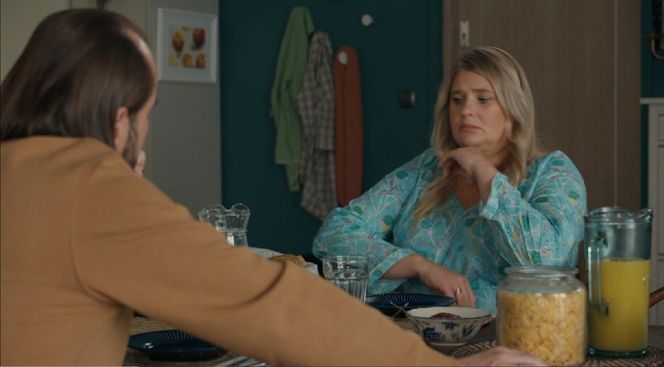 Barwy szczęścia, odcinek 3147. Borys (Jakub Wieczorek), Aldona (Elżbieta Romanowska)