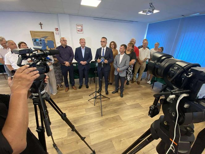 Konferencja wójta gminy Janów Podlaski ws. referendum dotyczącego jego odwołania