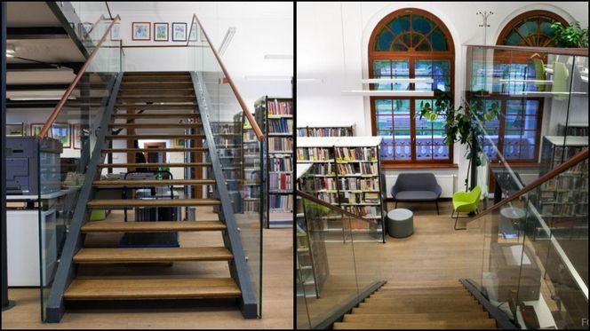 Biblioteka w budynku dworca w Obornikach Śląskich