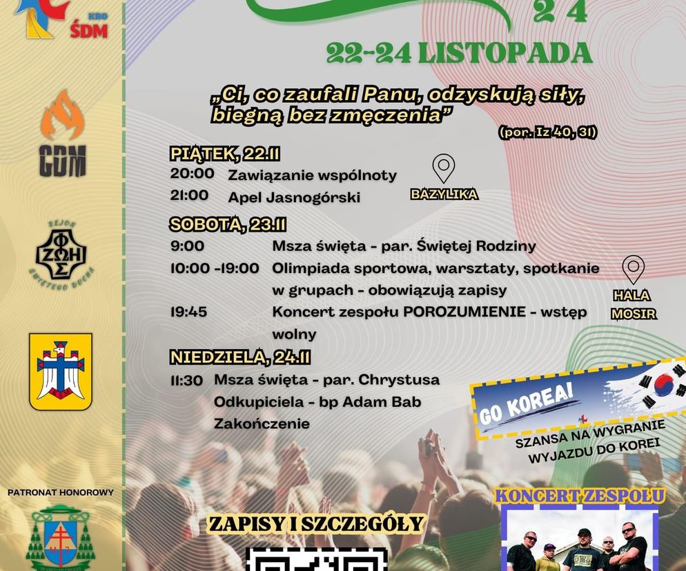 Plakat zapowiadający IV chełmskie obchody Światowego Dnia Młodzieży