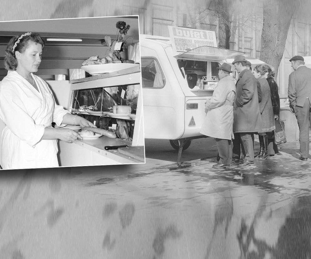 Fast food w PRL: bułka z pieczarkami i kiełbaska z wody