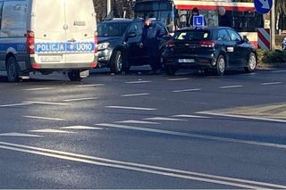 Stłuczka na dużym skrzyżowaniu w Lesznie 