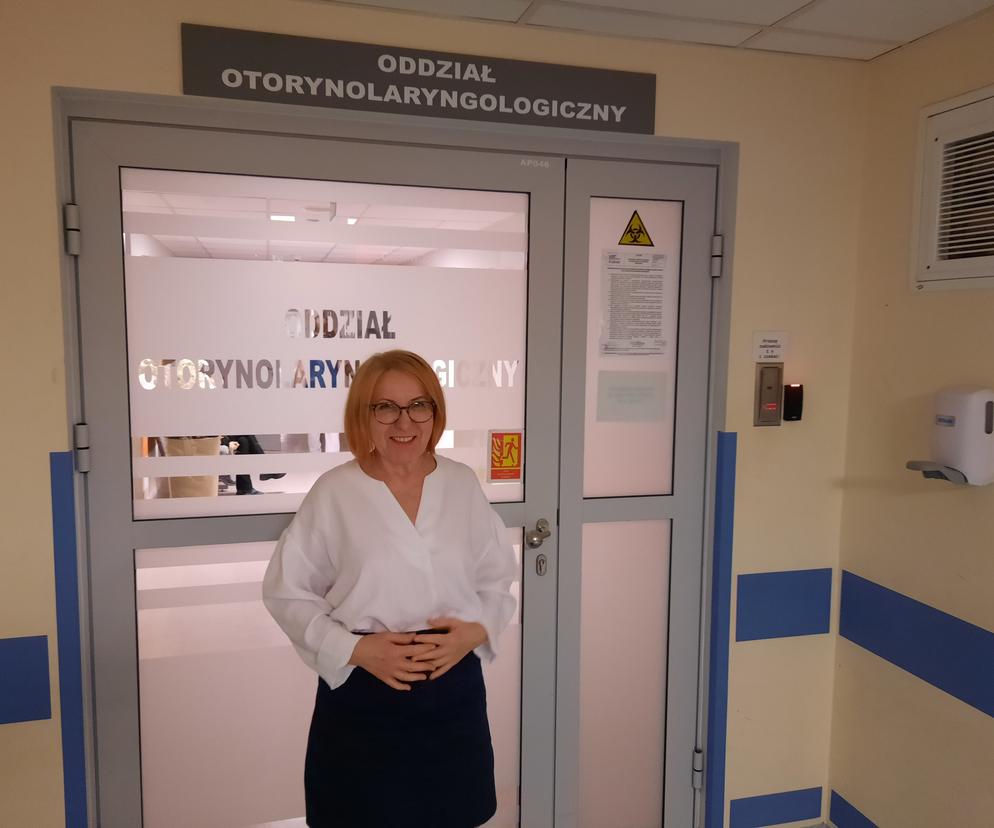 prof. Katarzyna Pawlak - Osińska, ordynator Oddziału Otolaryngologii w Wojewódzkim Szpitalu Specjalistycznym w Słupsku