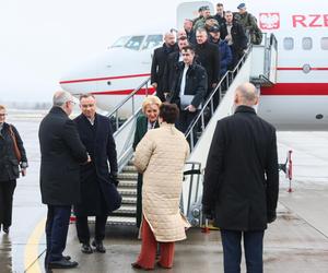 Andrzej Duda w Bazie Lotniczej w Amari