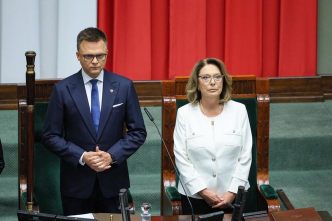Szymon Hołownia i Małgorzata Kidawa-Błońska w Sejmie