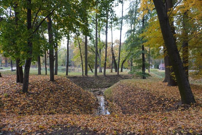 Park Lubomirskich w Białymstoku jesienią 