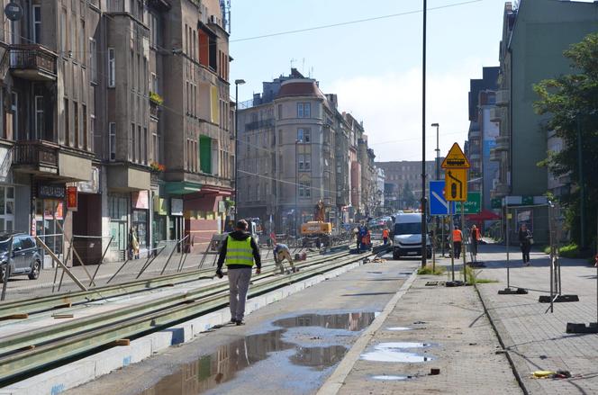 Modernizacja torowiska na ul. Wolności w Zabrzu - zmiana organizacji ruchu. NOWE ZDJĘCIA