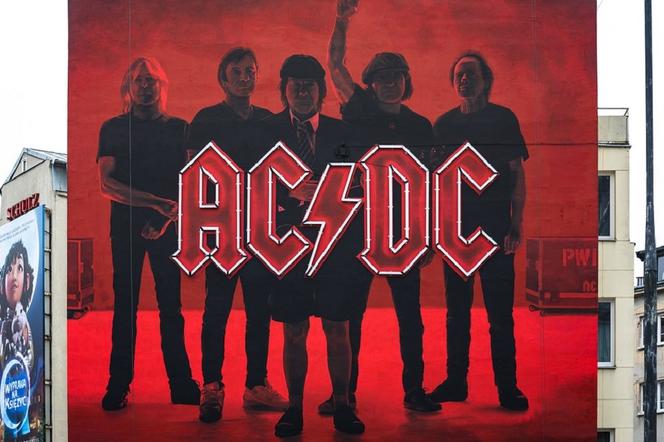 AC/DC - mural w Warszawie