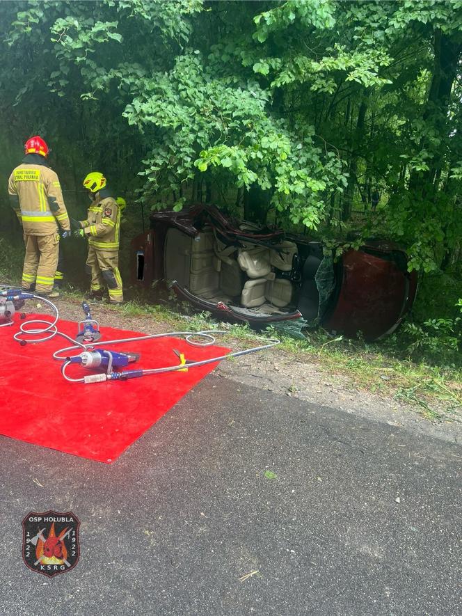 Wypadek w Hołubli w powiecie siedleckim