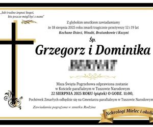  Pogrzeb rodzeństwa w Tuszowie Narodowym. Dominika i Grzegorz zginęli w wypadku. Trafili na pijanego kierowcę lawety