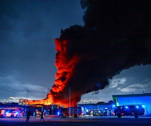 Pożar hali w Mińsku Mazowieckim