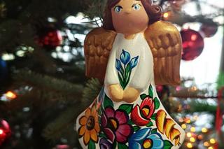 Malowane ozdoby choinkowe z Zalipia