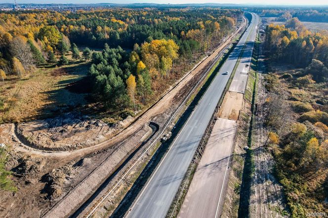 Tak wygląda obecnie budowa I części obwodnicy Zawiercia i Poręby. Ta część kończy się na węźle Kromołów