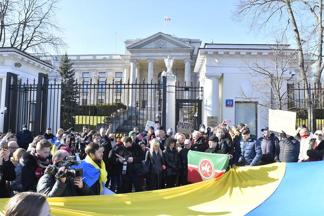 Protest pod Ambasadą Rosji