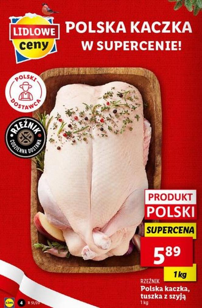 Polska kaczka, tuszka z szyją – 5,89 zł/ 1 kg  
