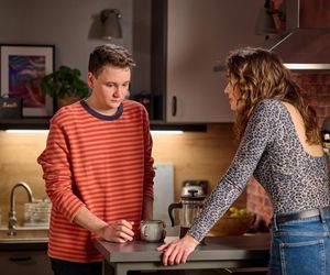 Na Wspólnej odc. 4036. Kuba (Kacper Łukasiewicz), Sylwia (Małgorzata Polak)