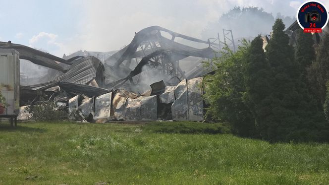 Warszawa. Pożar hal magazynowych w Kawęczynie [ZDJĘCIA]