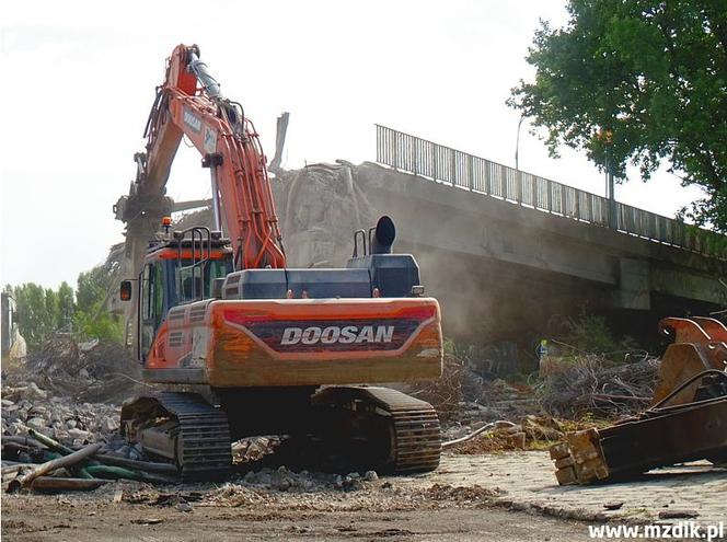 Wyburzanie wiaduktu łączacego Żeromskiego z Lubelską