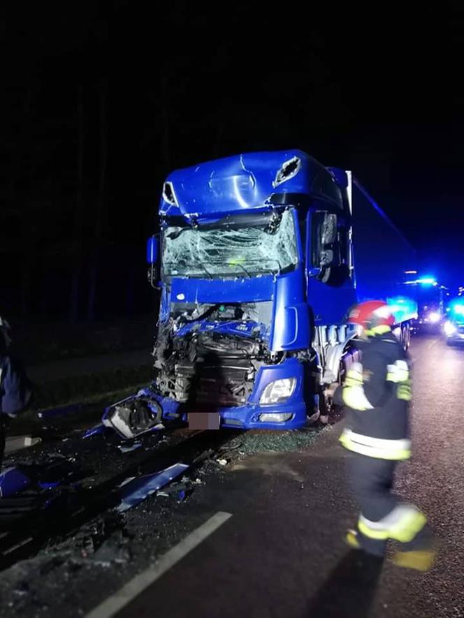 Zderzenie dwóch samochodów ciężarowych w Tryńczy [ZDJĘCIA]