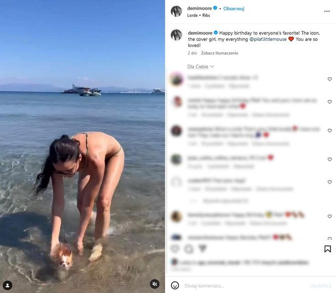 Demi Moore ma 62 lata i pokazała się w bikini! Opadną Wam szczęki