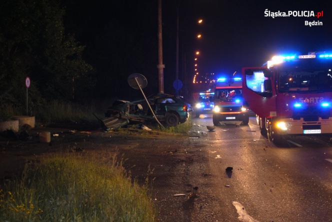 Koszmarny wypadek na DW910 w Będzinie. Dwie osoby nie żyją. "Nie mieli szans"