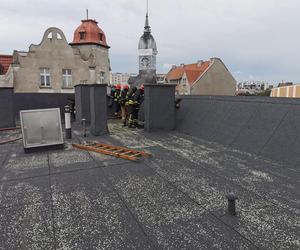 Pożar na poddaszu kamienicy w Toruniu. Akcja strażaków