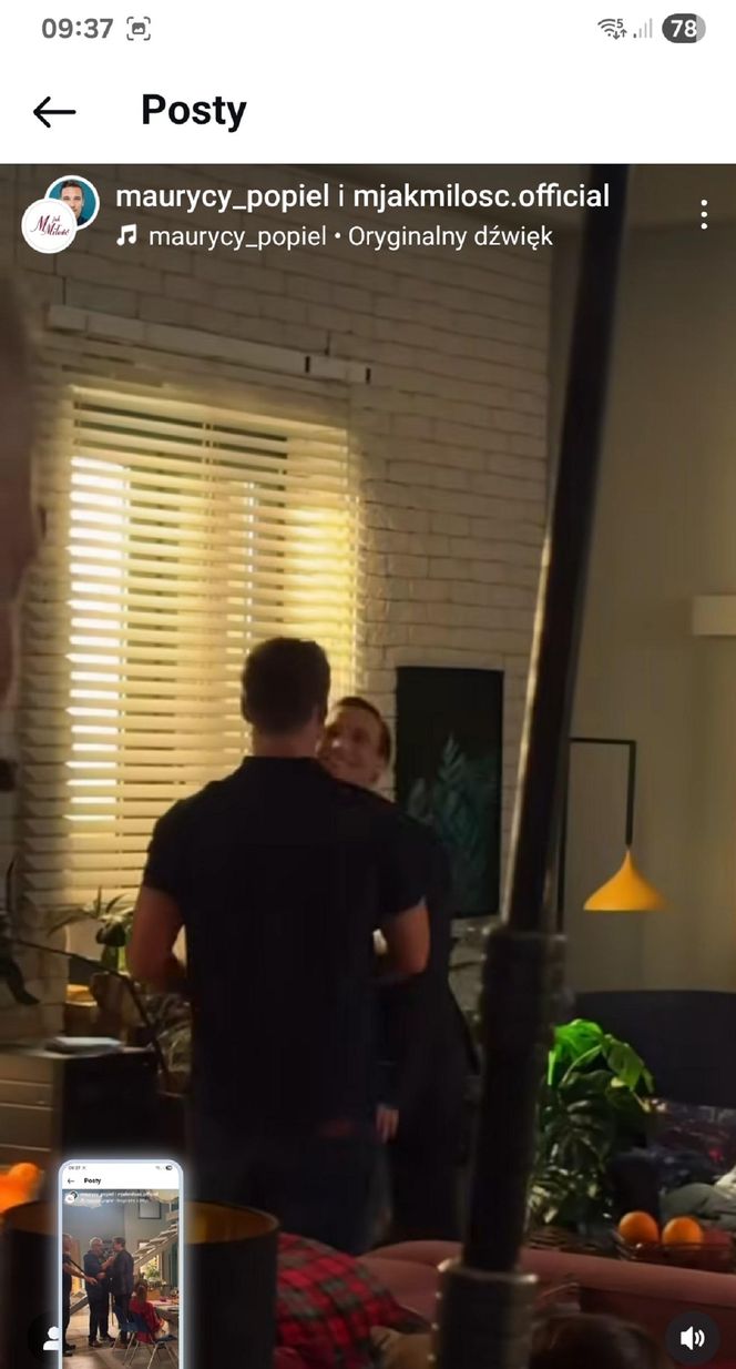 M jak miłość nowy sezon. Olek (Maurycy Popiel), Marcin (Mikołaj Roznerski) na planie