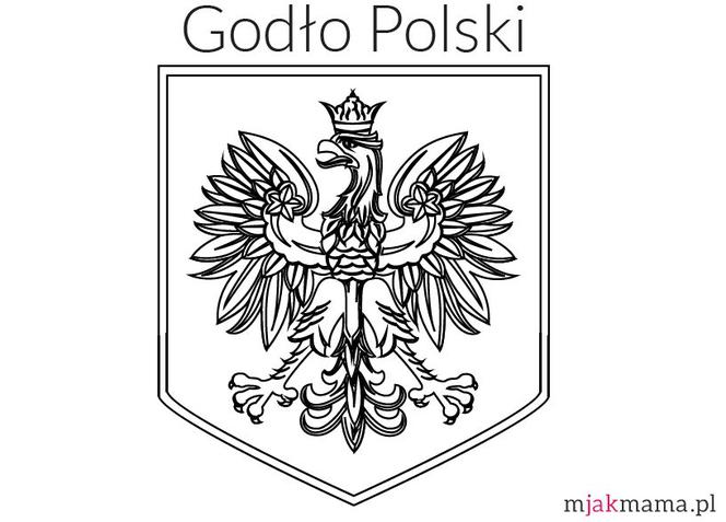 Godło Polski kolorowanka