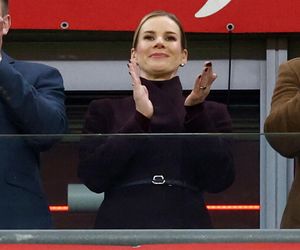 Marta Nawrocka na meczu Polska - Holandia