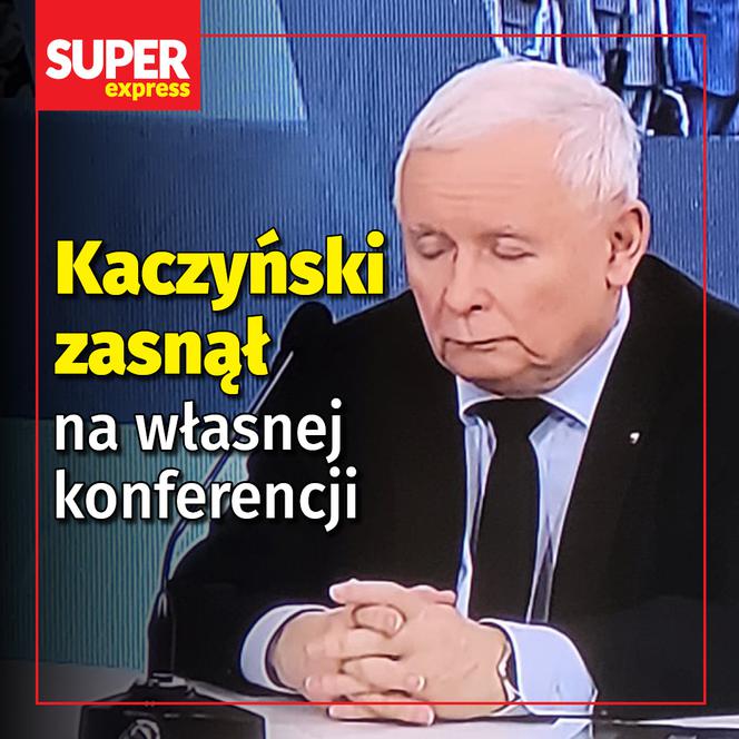 Jarosław Kaczyński zasnął na własnej konferencji