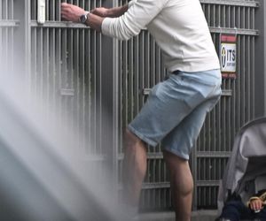 Filip Gurłacz na spacerze z żoną i synem. Nie zwalczył nałogu 