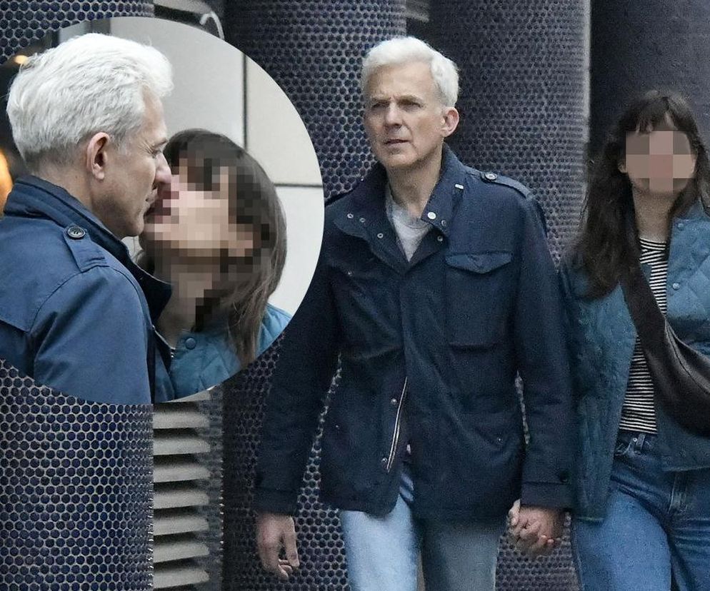 Hubert Urbanski całuje ukochaną