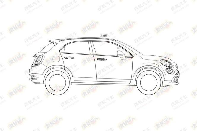 Fiat 500X - szkice patentowe