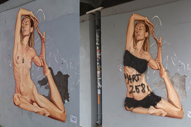 Dalej uprawia jogę na miasteczku akademickim w Lublinie, ale już nie jest naga. Ktoś zniszczył street art