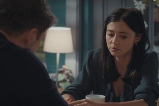 M jak miłość odc. 1860. Iza (Adriana Kalska), Marcin (Mikołaj Roznerski)