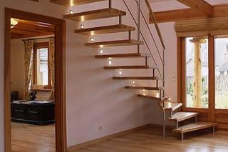 Rodzaje schodów: schody proste z jednym zabiegiem