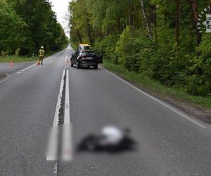 Ciągowice. Nie żyje 42-letni motocyklista. Wpadł pod nadjeżdżającą skodę