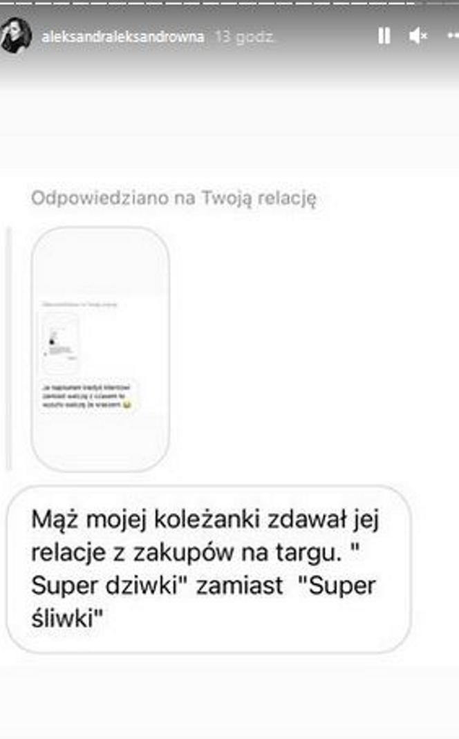 Aleksandra Kwaśniewska pokazała pikantne wiadomości