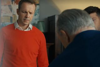 Barwy szczęścia odc. 3140. Bruno Stański (Lesław Żurek), Henryk Kępski (Zbigniew Suszyński), Justin (Jasper Sołtysiewicz) 