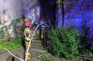 Pożar budynku wielorodzinnego w Bielsku-Białej