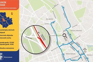 Warszawa.  Jesienny weekend z remontami ulic