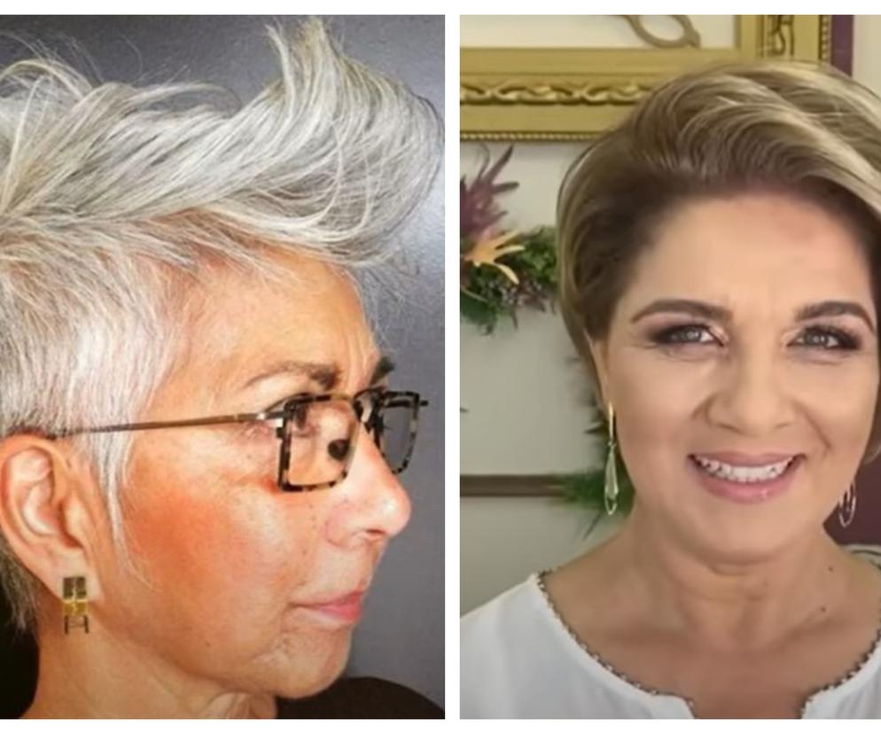 Fryzura dla kobiet po 60-tce na krótkie włosy