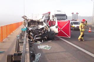 Śmiertelny wypadek na A1 pod Łodzią! 43-latek z busa nie żyje, kilka osób rannych [ZDJĘCIA].