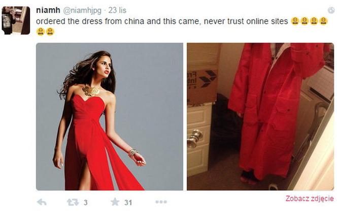 Nie zamawiaj sukienek z Chin