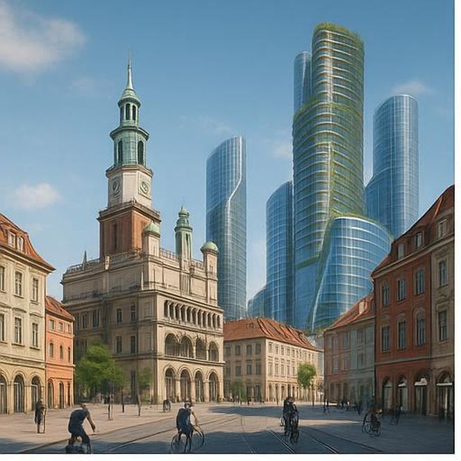 Poznań w 2040 roku według sztucznej inteligencji 